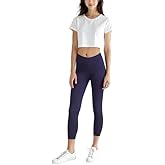 Pure Look Women's Stretch Cotton Capri Cropped Soft Comfort Leggings