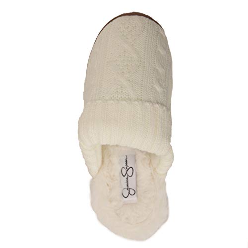 Jessica-Simpson-Womens-Soft-Cable-Knit-Slippers-With-IndoorOutdoor-Sole