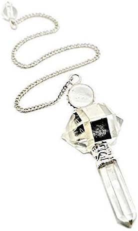 Eclectic Shop Uk Pendulum Quartz Gemstone Herkimer Style Diamond Double Terminated Gemstone Crystal Dowsing Pendulum Prediction Gift