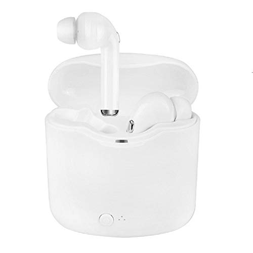 Wireless Headset, Wireless Headphones,Hands-Free Calling Earphones Sport Driving Earbuds Built-in-Mic&Charging Case Compatible with phoneX/8/7 Android (White)