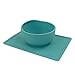 Modaliv 34oz Adult Scooper Bowl with Suction Base – Adaptive Silicone Placemat for Stroke Recovery, Elderly, or Disabled – Microwave & Dishwasher Safe – Non-Slip Feeding Aid (Turquoise)