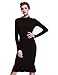 ninovino Women's Turtleneck Ribbed Knit Long Sleeve Slim Fit Sweater Dress