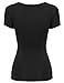 Zeagoo Women's Cross-front V Neck Ruched Cap Sleeve Blouse, X-Large, Black