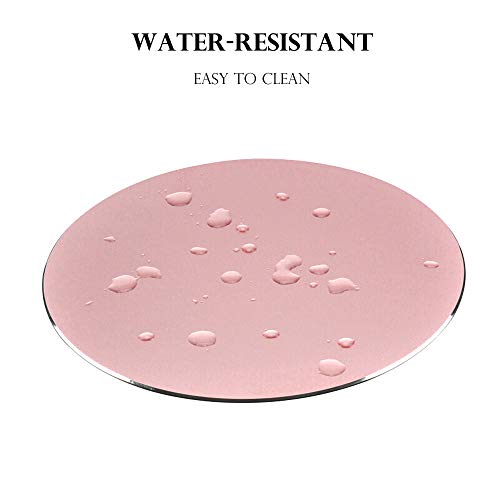ProElife Premium Aluminum Metal Mouse Pad Mice Mat 8.66-inch Mousepad Non-Slip (Round, Rose Gold)