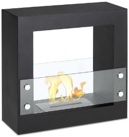 Tectum Mini Black Freestanding Bio Ethanol Fireplace