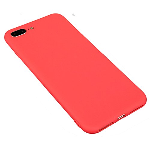 iBarbe iPhone 7 plus Case iPhone 8 plus (5.5 inch) Case,TPU light weight protective bumper skin with ultra Slim & Rugged Shock easy grip silicone Phones shell accessories For iPhone 7/8 plus-Red