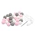 8.2 Feet Assorted Pink Gray White Small 1.6