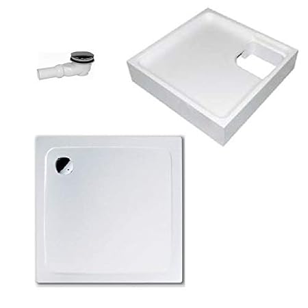 Kaldewei Duschwanne Superplan 90 x 90 x 2,5 cm m. Träger und Ablauf #390-2