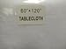 Fabric Textile Products Loom State Pure Linen Hemstitch Tablecloth White 60