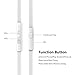 BYZ Headphones, BYZ Wired Earbuds with Mic, Stereo Earphones for Running Workout Gym, Tangle free, White