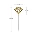 TOODOO 50 Pack Golden Glitter Diamond Cakes Toppers Cupcake Decor Food Picks