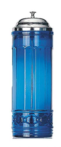 Cobalt Blue Glass Straw Dispenser