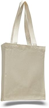 Heavy Duty Canvas Tote Bag, Perfect for Ipad, Books, Bible Set of 6 (Natural)