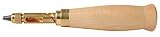 Aitoh NS100-3 Screw Punch Bookbinding Tool with Wood Handle, 3 mm Size, Brass/Tan