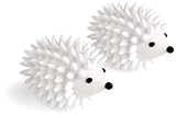 Kikkerland Hedgehog Reusable Dryer Balls, Set of 2, White