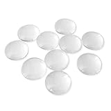 Pandahall 20pcs 18mm Half Round Flat Back Clear Glass Dome Cabochons for Photo Pendant Craft Jewelry Making
