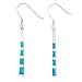 Sterling Silver Created Opal Long Dangle Earrings