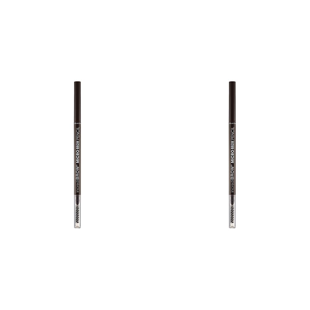 Collection Cosmetics Incredibrow Microbrow Pencil, Ultra-Fine Precision Nib, For Sculpting and Shaping, Dark Brunette (Pack of 2)