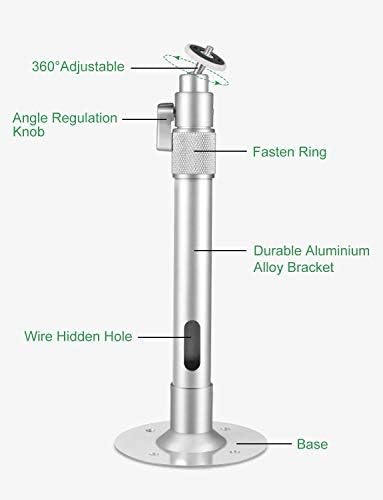 VANKYO Universal Extending Projector Ceiling Mount with Height Extendable Length 11.8" - 19.7" Adjustable 360°Angle Rotatable Drop Ceiling Projector Mount, Compatiable with VANKYO Leisure 3