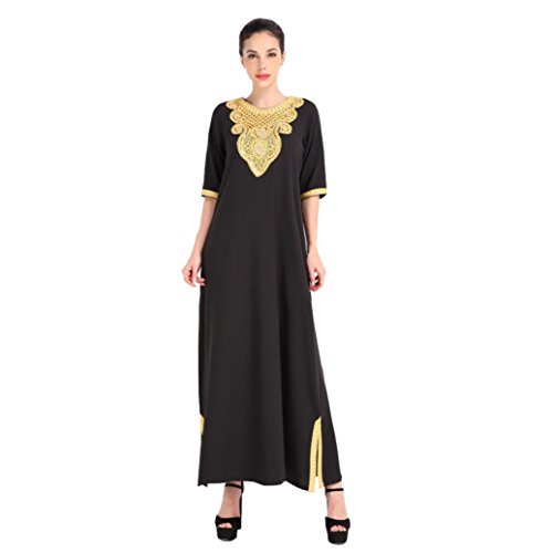 slim fit dress slacks Muslim Malaysia Indonesia Hollow Lace Dress – Sociable Weaver Nest main image 1