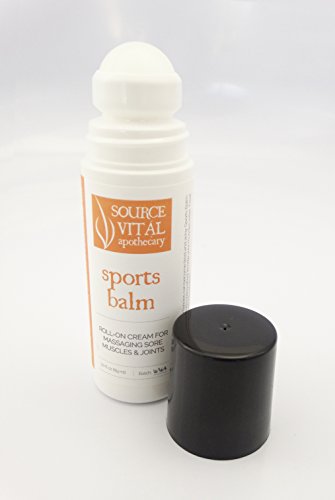 Sports Balm by Source Vitál Apothecary | Roll-on to Relax Sore, Tired and Stiff Muscles & Joints | Great for Sports Injuries and Active Recovery | Natural Ingredients & Cruelty Free | (3 fl. oz)