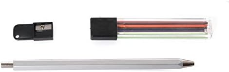 Mechanical Pencil 2.0 mm, Aluminium, silver, incl. 8 leads, sharpener and box