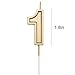 URAQT Birthday Candles Numbers, Gold Glitter Birthday Numeral Candles for Birthdays, Weddings, Reunions, Theme Party, Number 1