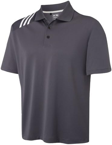 Adidas Golf Climacool Mens 3-Stripe Solid Polo Shirt (L) (Precinct/ White)