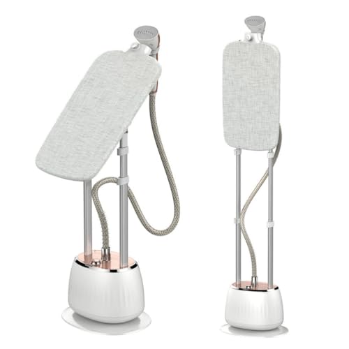 HYZHANHONG 1800W Professional Upright Garment Steamer 1.6L Water Tank Powerful Fabric Steamer with Ironing Board Adjustable Height Quick 20S Heat-Up