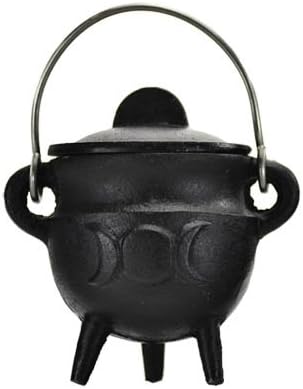 Triple Moon cast iron cauldron w/ lid 2 3/4"