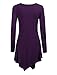 MBJ WT737 Womens Long Sleeve Handkerchief Tunic XL DARK_PURPLE