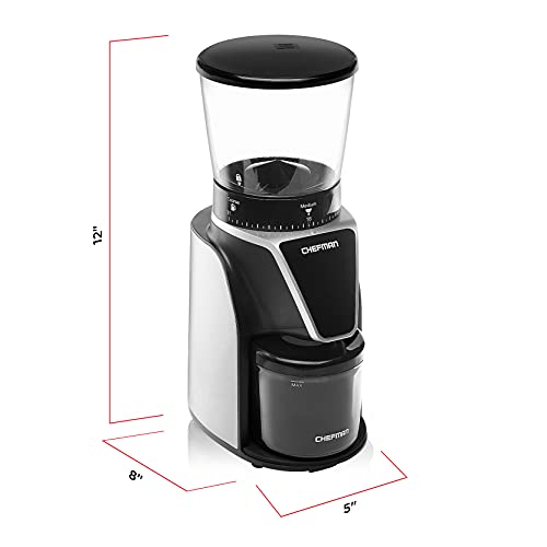 Chefman Conical Burr Coffee Grinder, Create The Boldest & Most