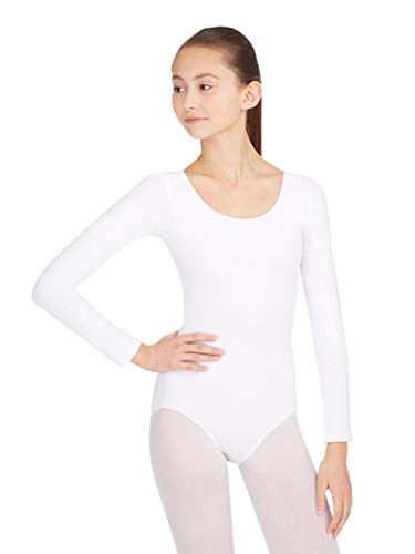 Capezio Long Sleeve Leotard - Size Large, White