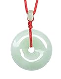 Dahlia Circle/Donut/Coin Jade Pendant Necklace Genuine Certified Grade A Jadeite
