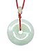 Dahlia Circle/Donut/Coin Jade Pendant Necklace Genuine Certified Grade A Jadeite, 12-24