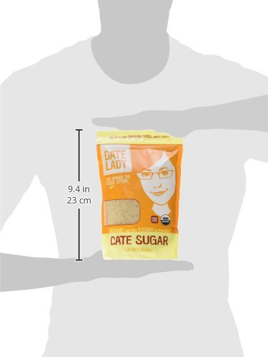 Date Lady Pure ORGANIC Date Sugar NON-GMO, VEGAN, GLUTEN-FREE & KOSHER A Complete Whole Food Sweetener and Great Sugar Alternative in Baking 12oz 1