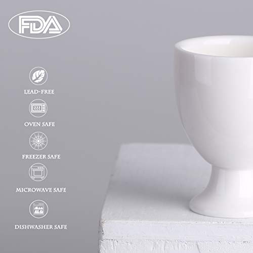 image for ONTUBE 1908.04 Ceramic Egg Cups Set of 8,Porcelain Egg Stand Holders f