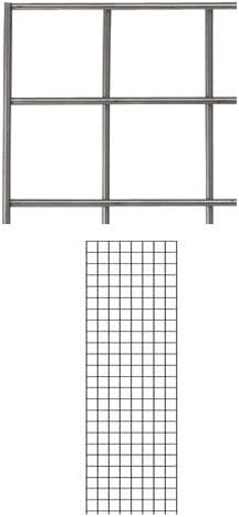 4 Pc New Retails Raw Steel Finish Wire Grid Wall Panel 2' x 6'