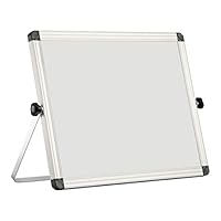 Small Dry Erase Board with Stand, OUSL 14" x 11" Mini Magnetic White Board Easel for Kids Double-Sided Portable Table Top Desktop Board