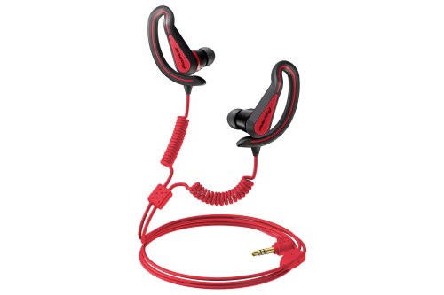 Pioneer SE-E721-R Fully Enclosed Sports Earphones - Red