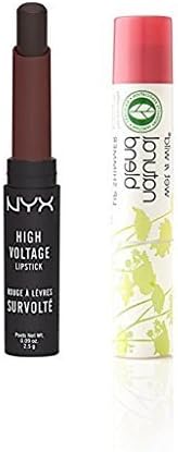 NYX Lipstick &amp; FREE Gift Lip Shimmer | NYX High Voltage Lipstick, DAHLIA and Wet n Wild Natural Blend Lip Shimmer, Berry
