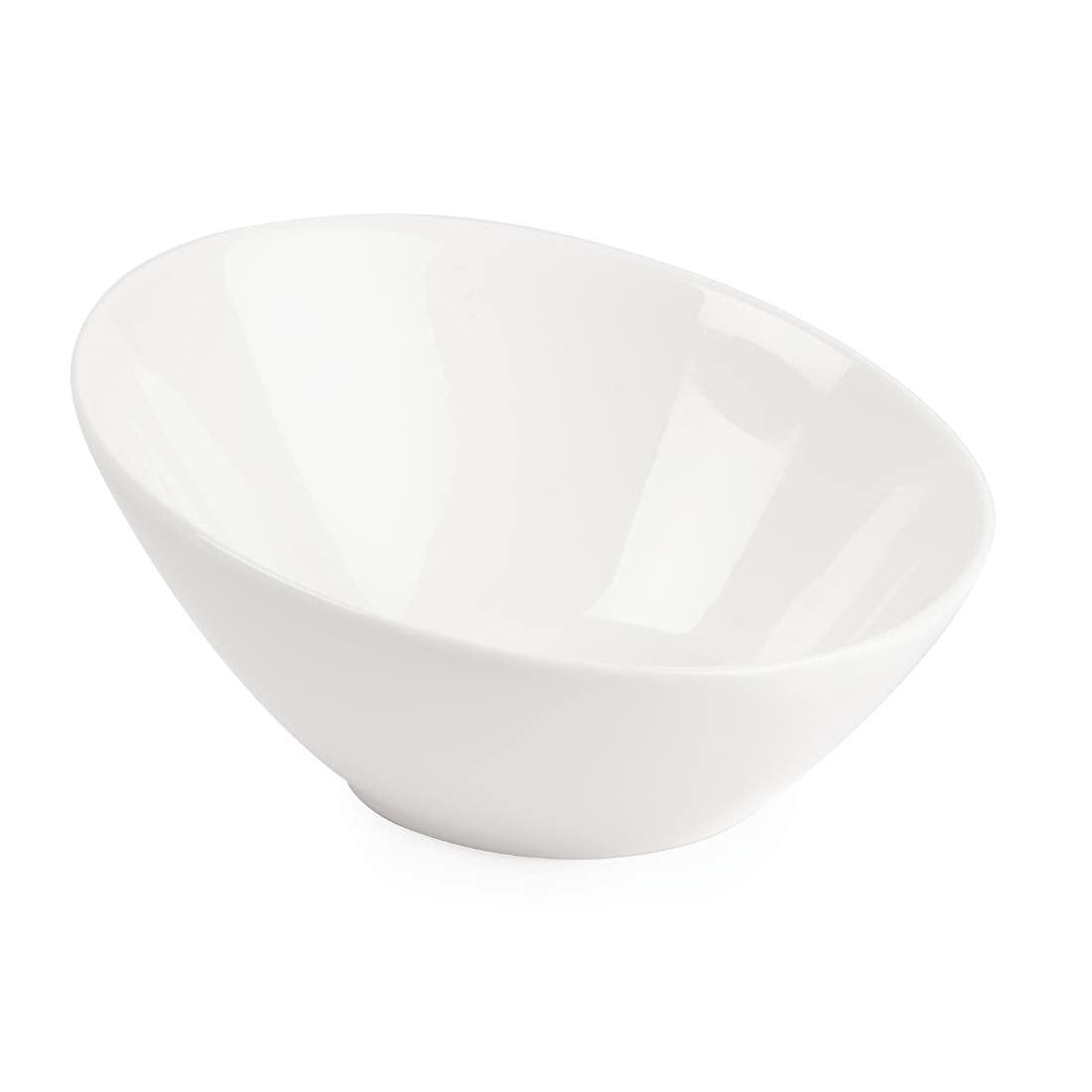 Olympia Lumina Oval Sloping Bowls White 148mm (6 Pack) CF383