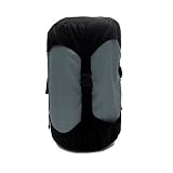 GoBackTrail Compression Stuff Sack - Water Resistant Polyester - Shrinks Bulky Items - Great for Sleeping Bags Clothes Camping Hiking Backpacking (Grey/14L)