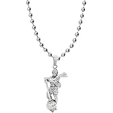 Hari Darpan Stainless Steel Lord Hanuman/Bajrang bali Ji with Gada Pendant Locket with Chain Necklace For Men And Women
