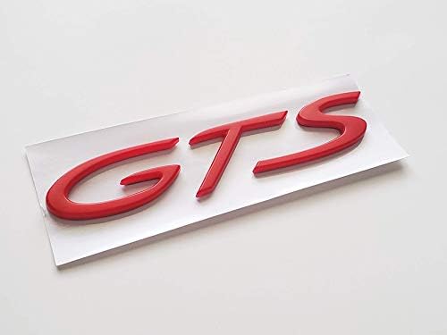 Red GTS emblem and badge which is direct OEM replacement for Cayenne Panamera 911 macan