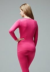 TSLA Women's Thermal Underwear Set, Soft Fleece