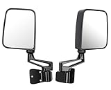 Passenger+Driver Side View Mirror Black Pair Side