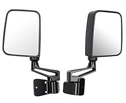 Passenger+Driver Side View Mirror Black Pair Side