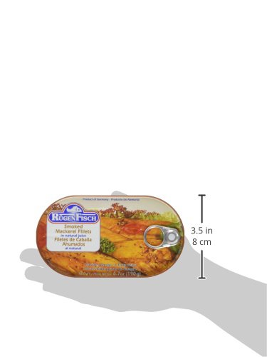 RÃ¼genFisch Smoked Mackerel in Natural Juices, 6.7 Ounce