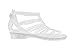 Sara Z Toddler Girls Translucent Glitter Ankle Gladiator Jelly Sandals 11/12 Clear